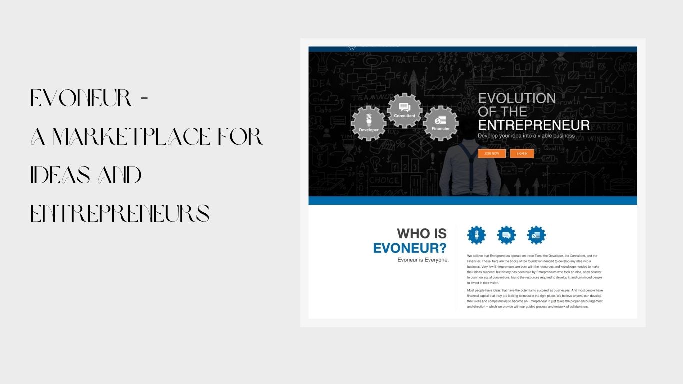 Evoneur - a marketplace for ideas and entrepreneurs