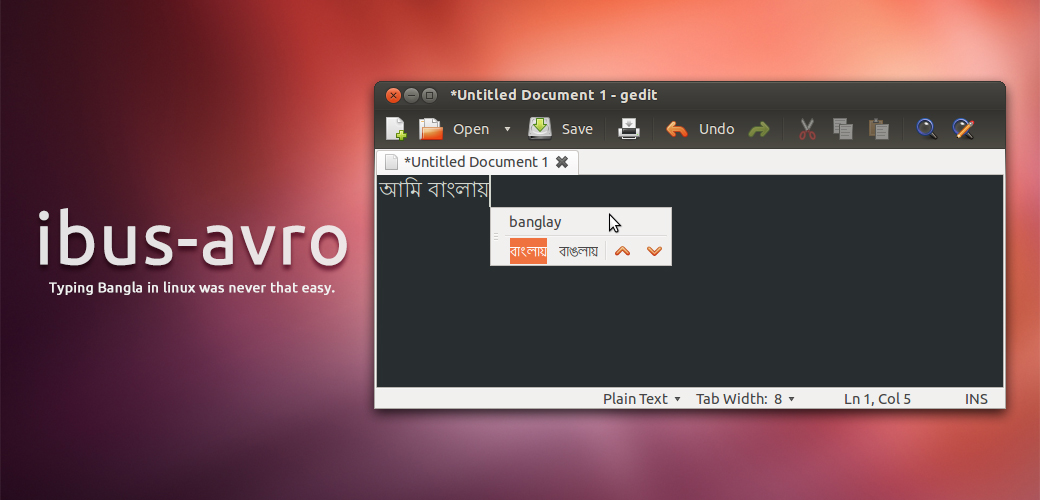 Install Avro (Bangla software) in ubuntu on terminal